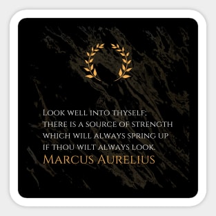 Marcus Aurelius's Insight: Unveiling Inner Strength Through Self-Reflection Sticker